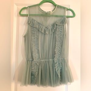 Tulle Peplum Top